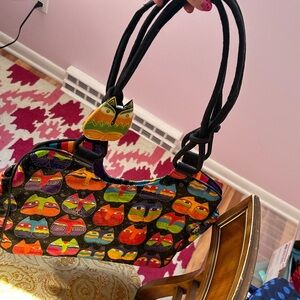 Colorful Cat Print Women's Bag